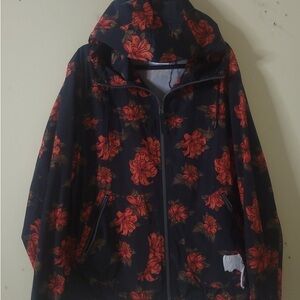 New Without Tags COACH Mens All-Over Print Windbreaker Sz